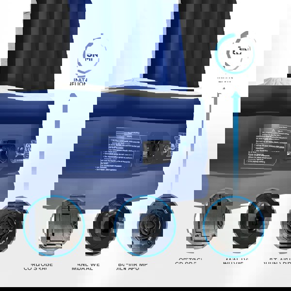 Get Fit Blow Up Air Bed With Built In Electric Pump - Headboard & Free Inflatable Pillow