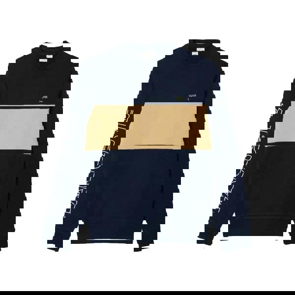 Lacoste Unisex Adult Colour Block Crew Neck Sweatshirt - Navy - 