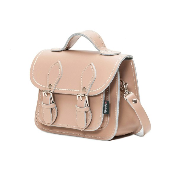 Zatchels Handmade Leather Micro Satchel - Iced Coffee