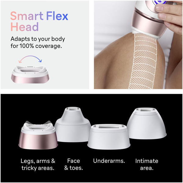 Braun Smart IPL Skin i·expert, At Home Hair Removal, With Free App, 4 Smart Heads, PL7441
