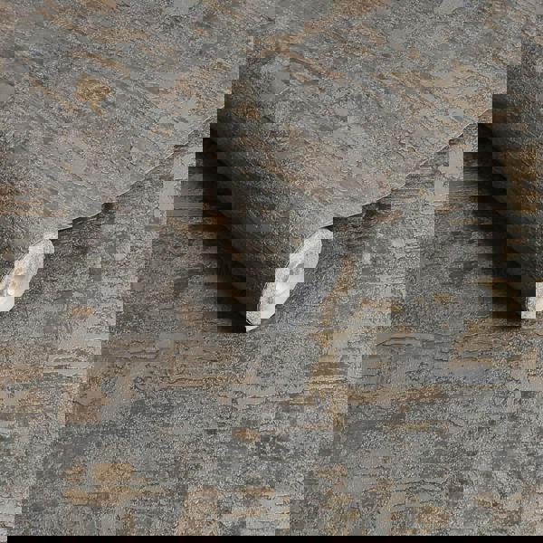 Boutique Ornamental Texture Wallpaper - Steel & Gold - 10m