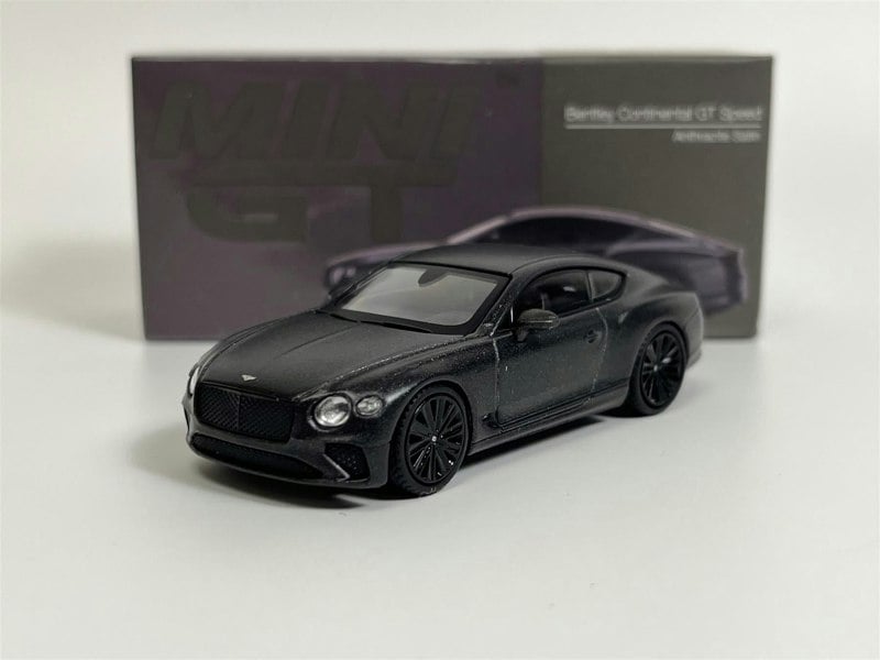 Mini GT Bentley Continental GT Speed 2022 Anthracite Satin LHD 1:64 Mini GT MGT00442L