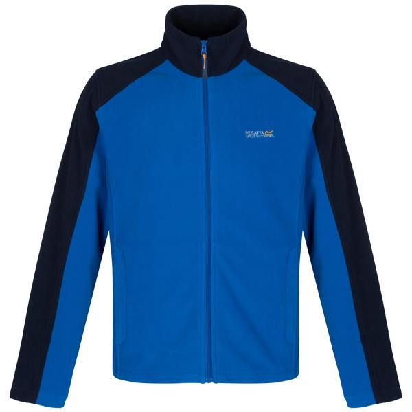 Regatta Great Outdoors Mens Hedman II Two Tone Full Zip Fleece Jacket - Oxford Blue/Navy - 