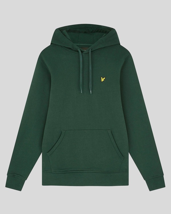 Lyle & Scott Branded Pull-over Hoodie - Dark Green