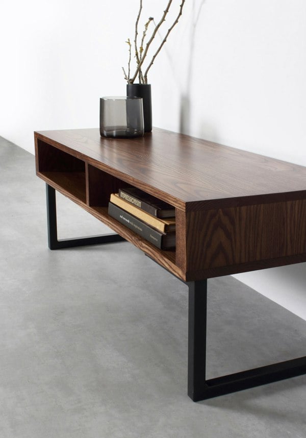 The Urban Editions Darwen Solid Wood TV Stand on Minimalist Square Legs