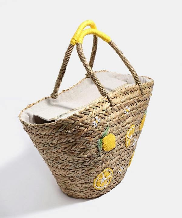 Pia Rossini Citrus - Straw Beach Basket
