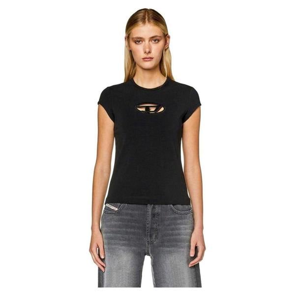 Diesel Womens/Ladies Angie Oval T-Shirt - Black - 