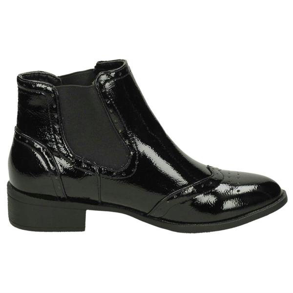 Spot On Ladies Spot On Mid Heel Ankle Boots