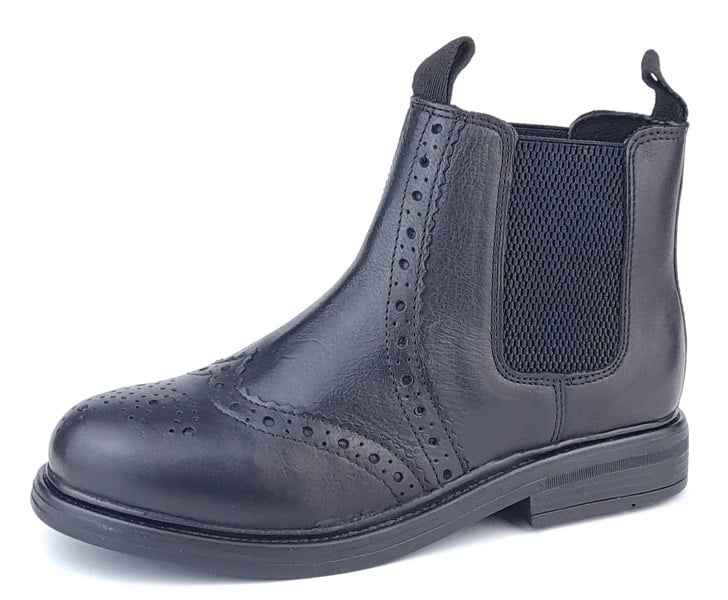 Frank James Wrexham Boys Girls Brogue Chelsea Leather Jodphur Ankle Pull On Boots