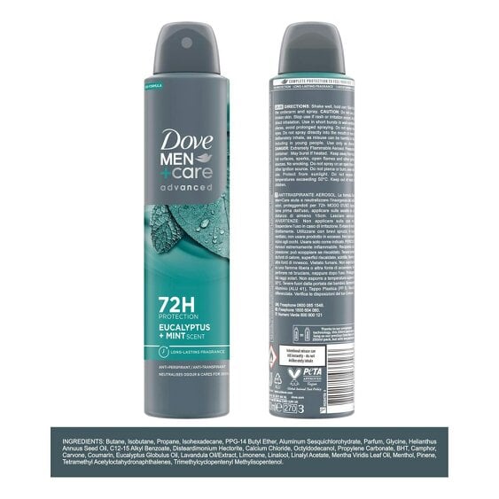 Dove Men+Care Advanced AntiPerspirant Deodorant Spray Eucalyptus + Mint 12x200ml