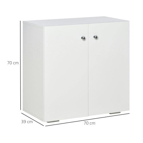 Wyld Haus Cosofi White Wood Freestanding Storage Cabinet 2 Doors 2 Shelves