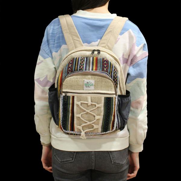 Serano Small Backpack - Rope & Pockets Style