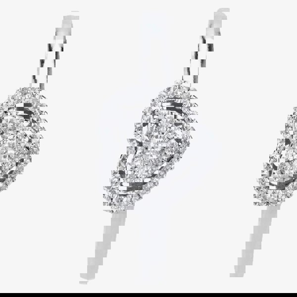 T. H. Baker 9ct White Gold 0.25ct Diamond Heart Cluster Ring TH014657R