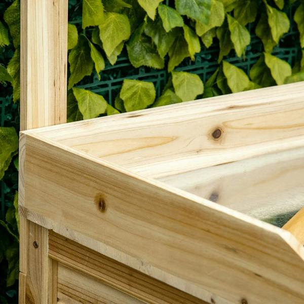 Close-up of natural wood tabletop edge with smooth rounded corner detailing.