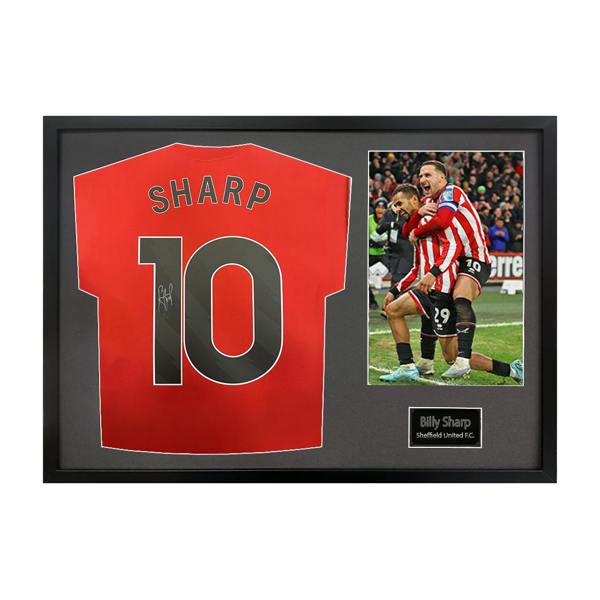 Billy Sharp Signed Sheffield United Shirt Classic Frame