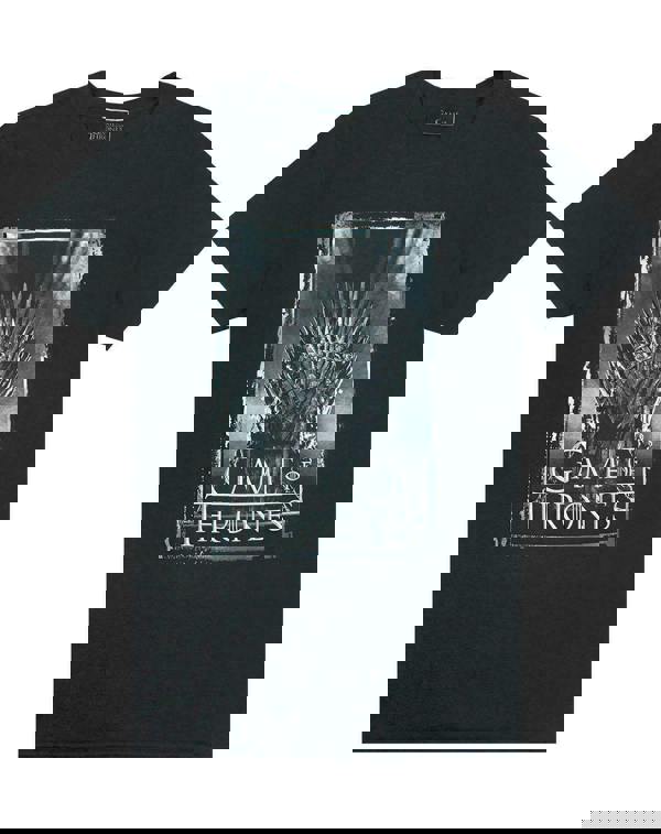 Game of Thrones Mens Black Iron Throne Short Sleeved T-Shirt