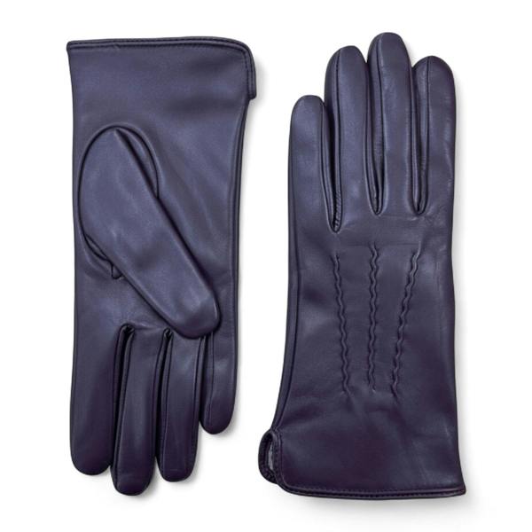 Infinity Leather Womens Italian Leather Winter Stitch Line Design Soft Wool Lining Gloves - L-GLV-301