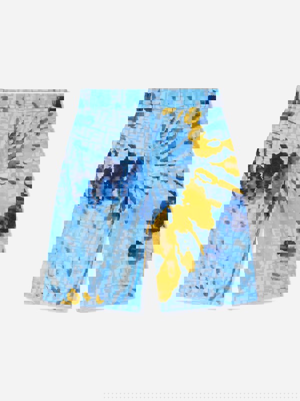 Fendi Kids Fendi Boys Tie Dye Shorts in Blue