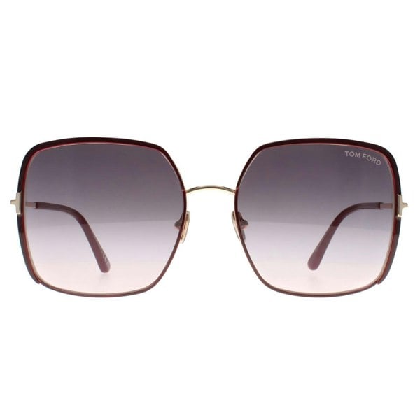 Tom Ford Sunglasses Raphaela FT1006 69W Shiny Bordeaux Blue Gradient