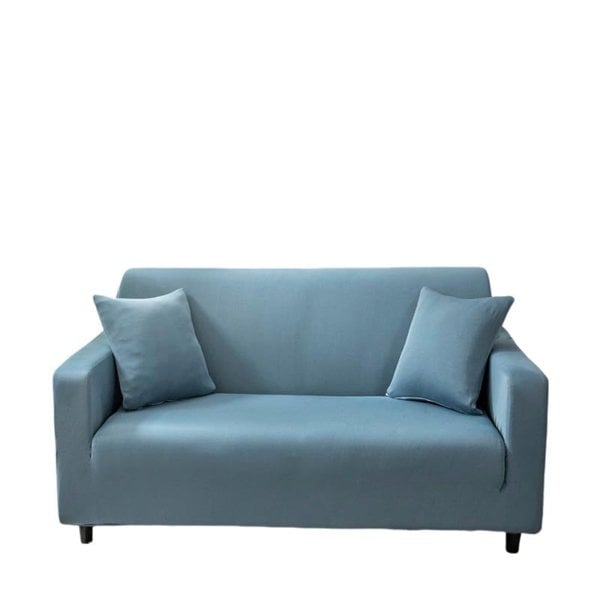 Anyhouz Anyseat 3 Seater Sofa Cover Plain Grey Blue Style and Protection For Living Room Sofa Chair Elastic Stretchable Slipcover