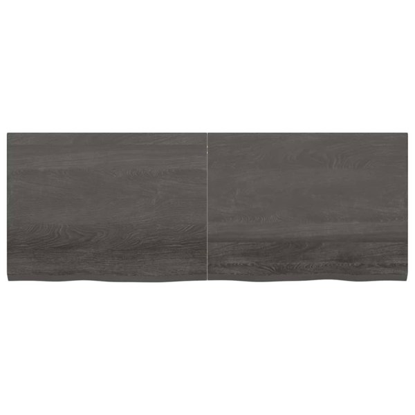 Berkfield Table Top Dark Grey 160x60x4 cm Treated Solid Wood Oak