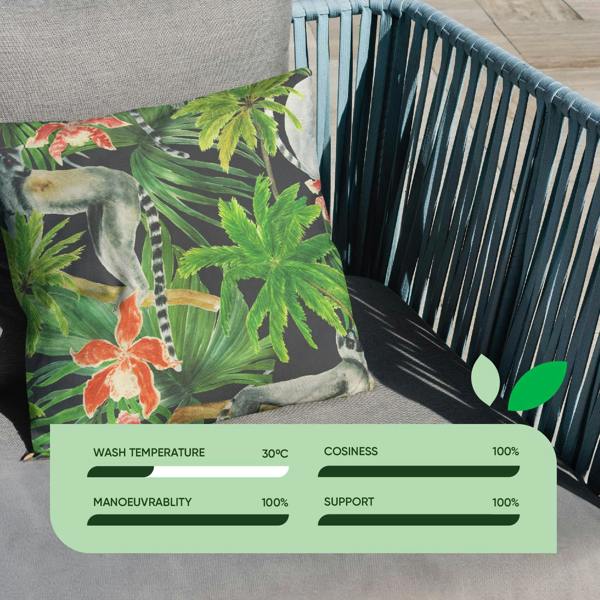 Gardenwize Pair of Outdoor Scatter Cushions – Lemur Design