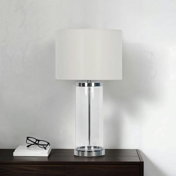 Pagazzi Lighting Adelia Polished Chrome & Glass Table Lamp