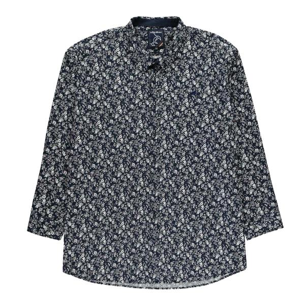 Raging Bull Mens Woven Regular Long-Sleeved Shirt - Navy - 