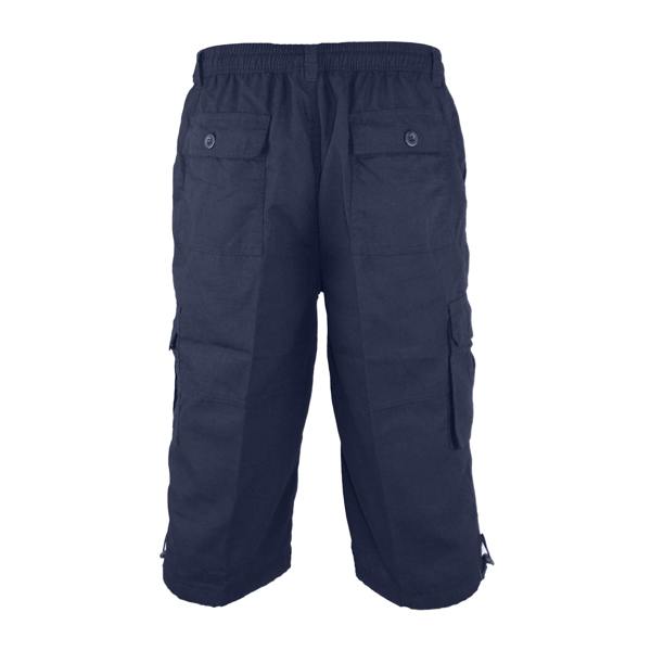Duke Mens D555 Mason Kingsize Cargo Shorts - Navy - 
