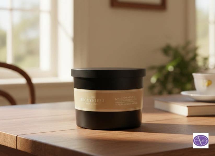 Pecksniff's No 1 Tobacco & White Wood Scented Candle 283g
