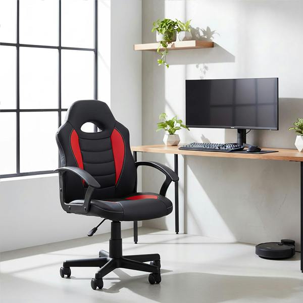 Flynn Black And Red Home Office or Gaming Chair