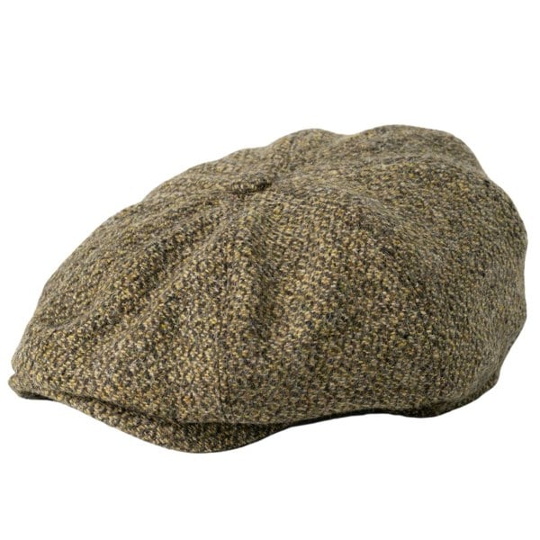 Gamble & Gunn Lewis - 8 Panel British Made Harris Tweed in Barleycorn Gorse Cap 