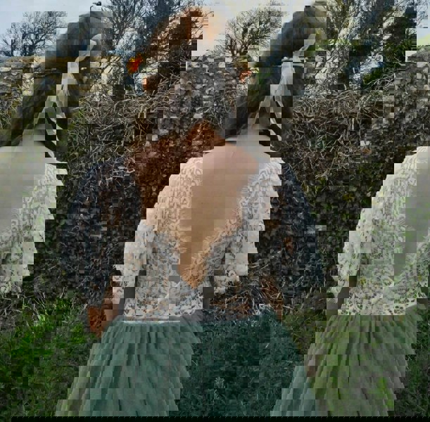 rear dealing of the dress