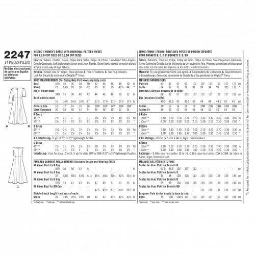 Simplicity Sewing Pattern 2247, Dresses for Women, 10-12-14-16-18 - Intermediate