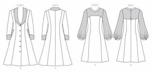 Butterick Sewing Pattern 6868, Coats, Dresses for Women, RR (18W-20W-22W-24W) - Intermediate