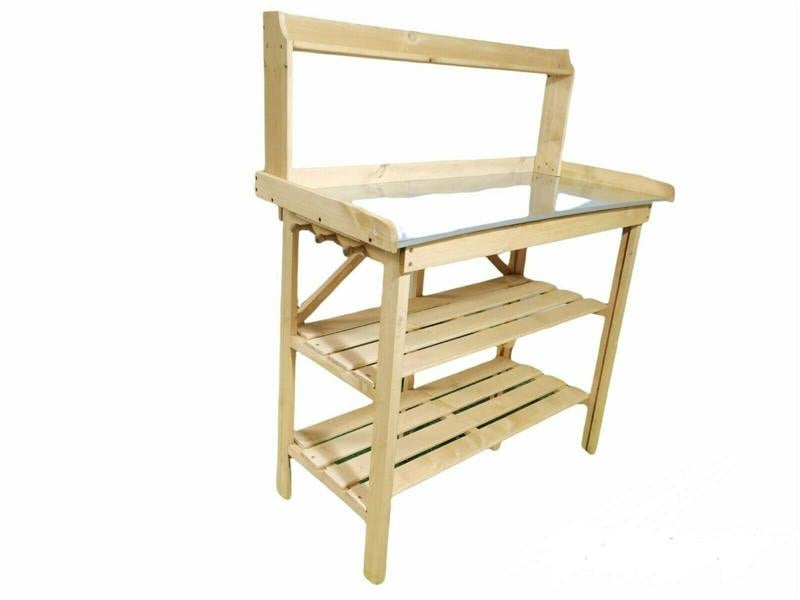 HYGRAD BUILT TO SURVIVE Wooden Potting Bench – Garden Planting Work Station | HYGRAD®