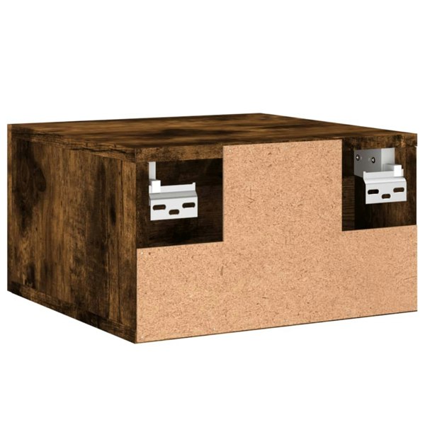 Berkfield Wall-mounted Bedside Cabinet Smoked Oak 35x35x20 cm