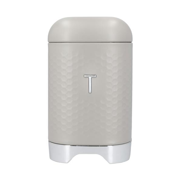 KitchenCraft Lovello Textured Geo Metal Tea Caddy