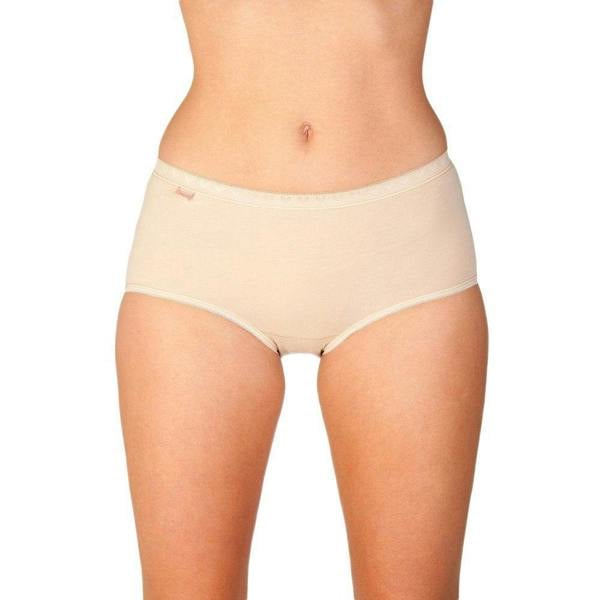 Womens Midi Brief Three Pack Beige