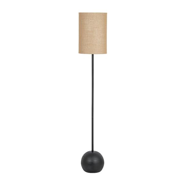 Hill Interiors Cannon Hessian Lamp - Black - 