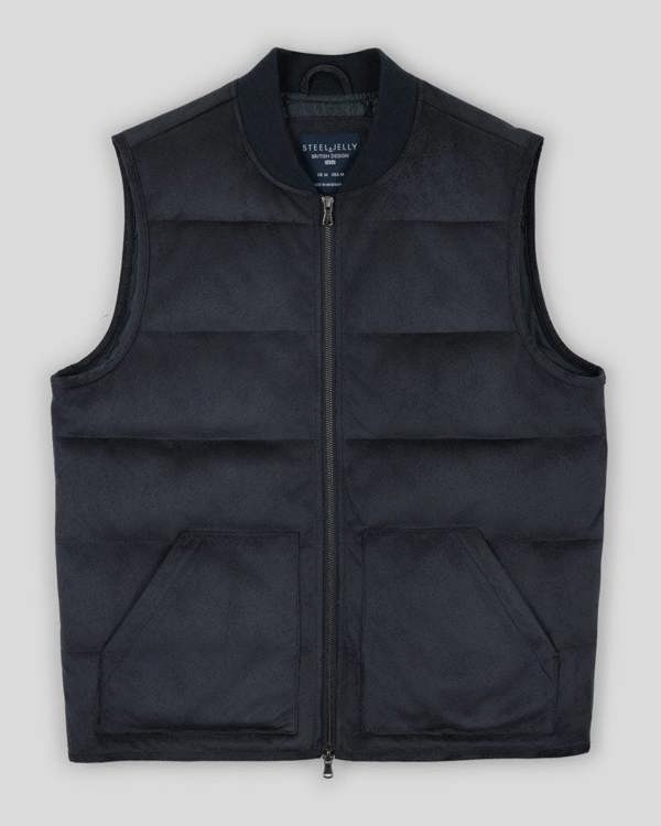Steel & Jelly Gidea - Suede Look Puffer Gilet