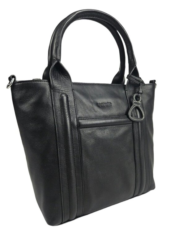 SADDLER "Patricia" Leather Handbag for Women by Saddler – Stylish, Versatile & Practical Design - Black