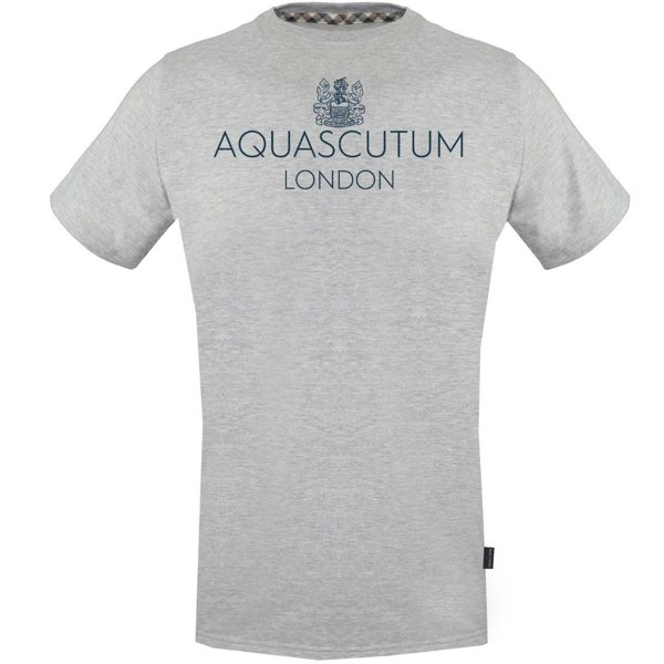 Aquascutum Bold London Logo T-Shirt - Grey