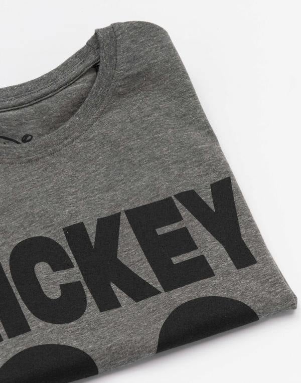 Disney Womens Grey Mickey Mouse Short Sleeved T-Shirt