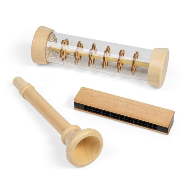 Bigjigs Toys Natural Wooden Toy Musical Instruments | Classic Rhythm Makers