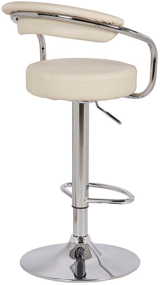 Lamboro Zenith Bar Stools Set of 2 with Adjustable Height, Swivel Mechanism for Breakfast Bar Or Kitchen, Cream