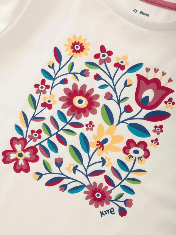 Kite Girls Organic Folksy Bloom T-Shirt