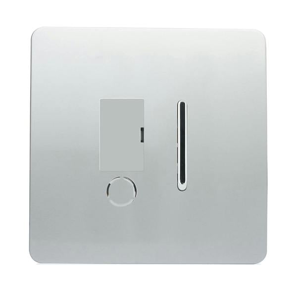 Trendi Switch 13 Amp Fused Spur with Flex Outlet in Platinum Silver