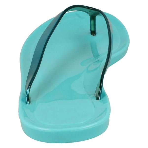 Spot On Ladies Spot On Flat Metallic Toe Post Jelly Sandals