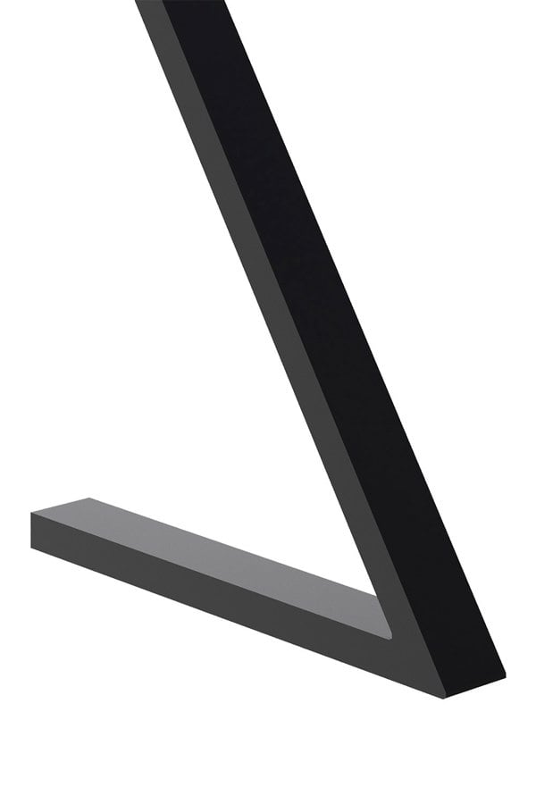 Living and Home 71cm/27.95 inch 2Pcs Black Anti-Slip Z-shaped Metal Table Legs Furniture Replacement Legs for DiningTable, Desks and Workbenches